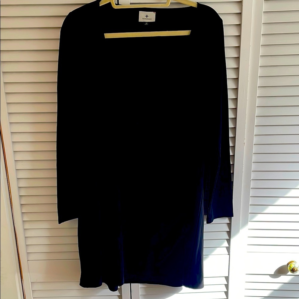 Tuckernuck Black knit Middleton dress with square neckline.  Size Medium